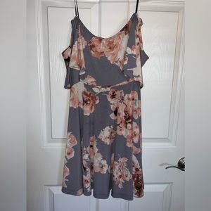 Floral off the shoulder mini dress